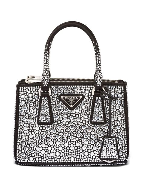 prada satin bag|prada crystal embellished bag.